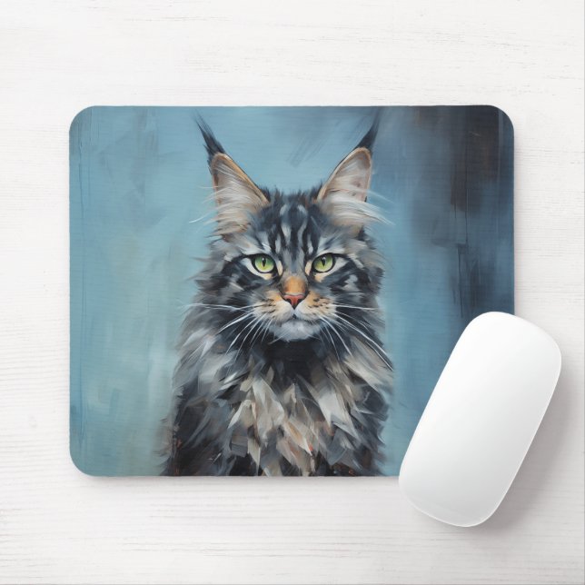 Maine Coon cat Mouse Mat (With Mouse)