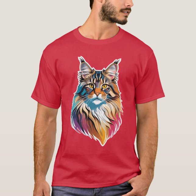Maine Coon Cat Oversized T-Shirt (Front)
