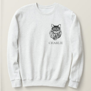Maine Coon Cat Personalised Hand Drawing Sweatshirt