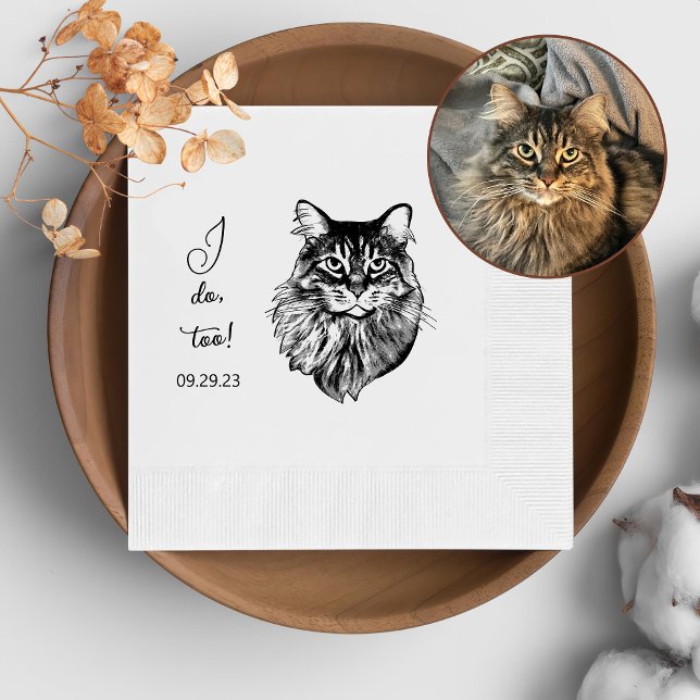 Maine Coon Cat Personalised I Do Too Napkin (Creator Uploaded)