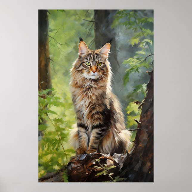 Maine Coon cat Poster (Front)