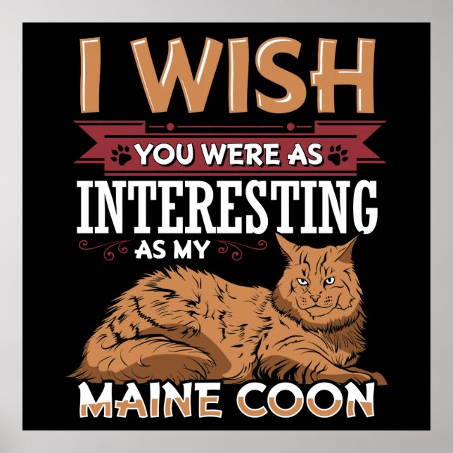 Maine Coon Cat Poster (Front)