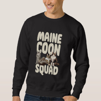 Maine Coon Cat Squad Cosy Feline Vibes Sweatshirt