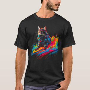 Maine Coon Cat Surf 1 T-Shirt
