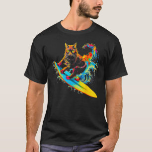 Maine Coon Cat Surf T-Shirt