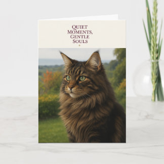 Maine Coon Cat Sympathy & Thinking of You Card