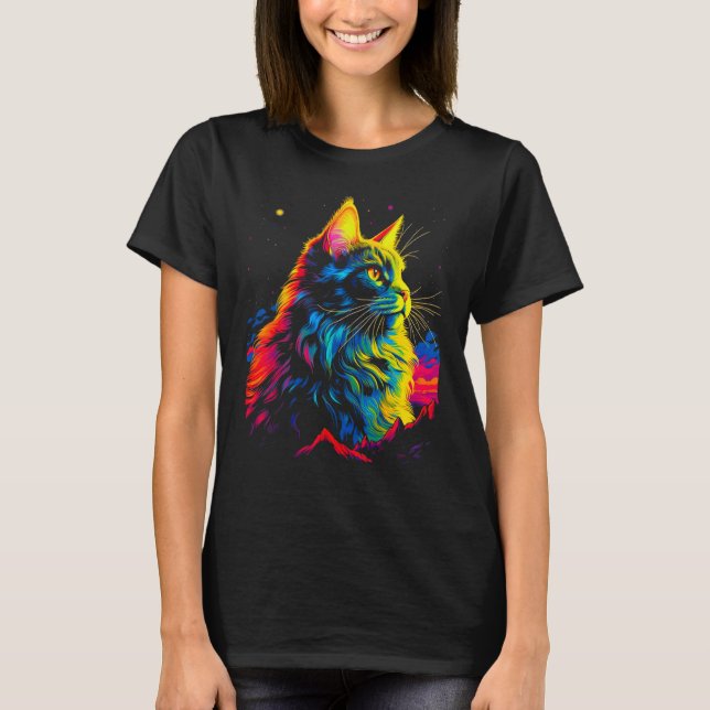 Maine Coon Cat T-Shirt (Front)