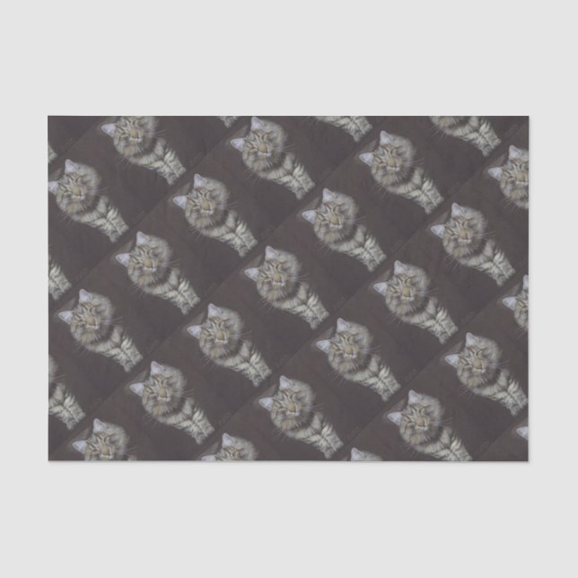 Maine Coon Cat Tissue Paper (Front)