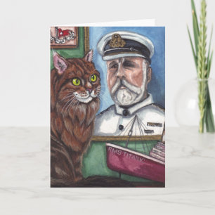 MAINE COON CAT Titanic Note Card