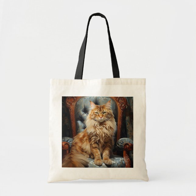 Maine Coon cat Tote Bag (Front)