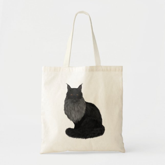 Maine Coon Cat Tote Bag (Front)