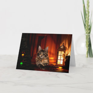 Maine Coon Christmas Holiday Card