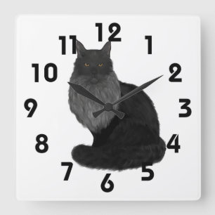 Maine Coon Clock
