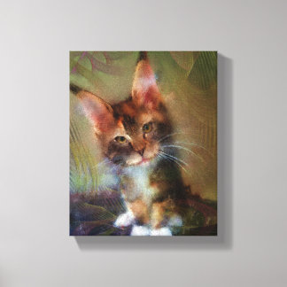 Maine Coon Kitten Art - Pick Me - Rectangular Art Canvas Print