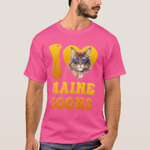 Maine Coon Lovers I LOVE MAINE COONS Owners Maine T-Shirt