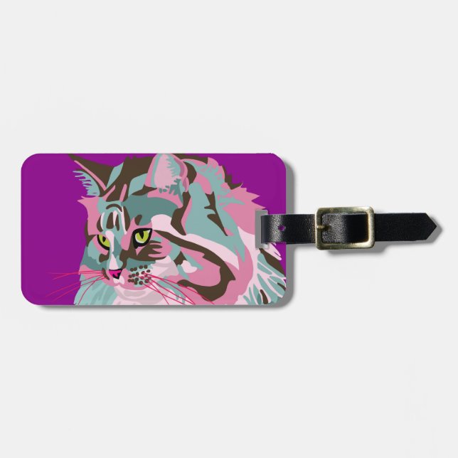 Maine Coon Luggage Tag (Front Horizontal)
