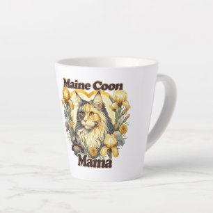 Maine Coon Mama Dilute Calico Mainecoon cats Latte Mug