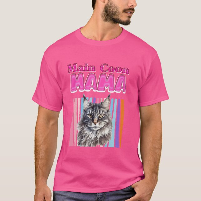 MAINE COON MAMA MAINE COON CAT MOM MAINE COON Momm T-Shirt (Front)