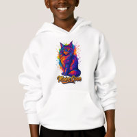 Maine Coon Pop Art Colourful Cat Illustration