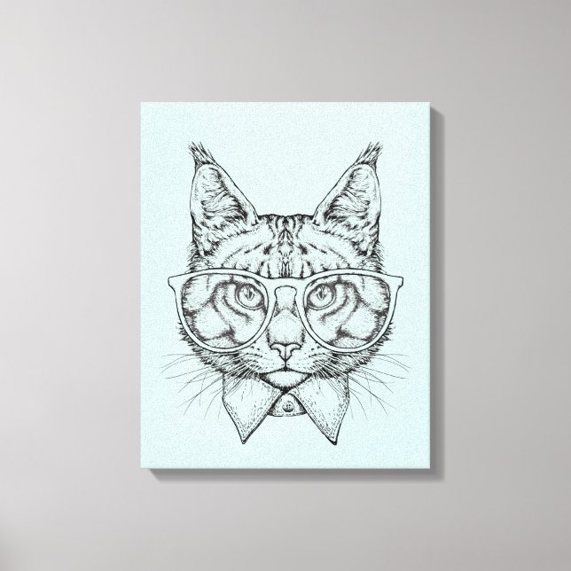 Maine Coon Portrait Canvas Print (Front)