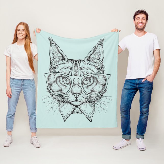 Maine Coon Portrait Fleece Blanket (In Situ)