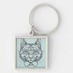 Maine Coon Portrait Key Ring