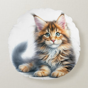 maine coon round cushion