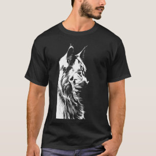 Maine Coon T-Shirt: Men's Black & White Cat T-Shirt