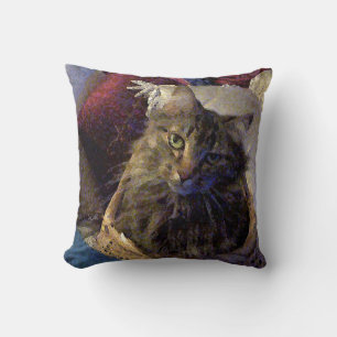 Maine Coon Tabby Cat Cushion