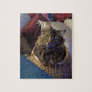 Maine Coon Tabby Cat Jigsaw Puzzle