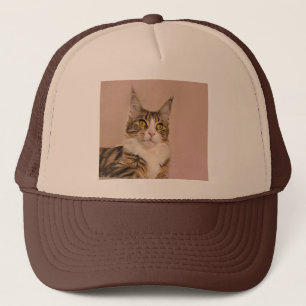 Maine Coon Tabby kitten photograph Trucker Hat