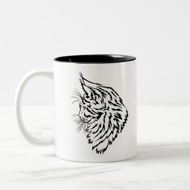 Maine Coon Tycoon Two-Tone Coffee Mug (Left)