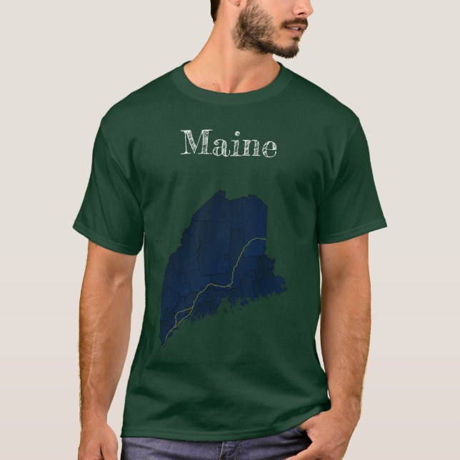 Maine Counties & Interstates T-Shirt (Front)