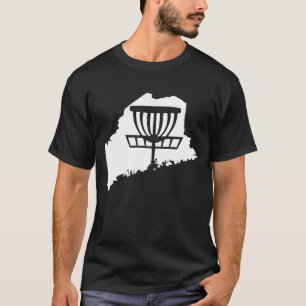 Maine Disc Golf State With Basket Graphic T-Shirt