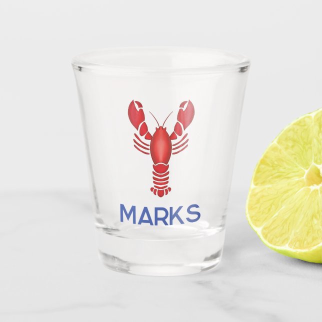 Maine Event Lobster Fest New England Wedding Favou Shot Glass (Front)