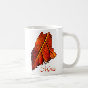 Maine Fall Foliage Photo Gift Mug Autumn Leaf
