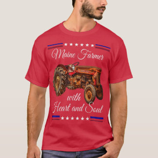Maine Farmer Retro  T-Shirt