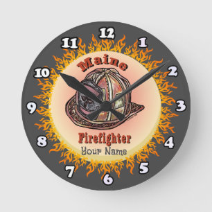 Maine Firefighter  clock