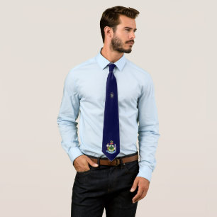 Maine flag tie