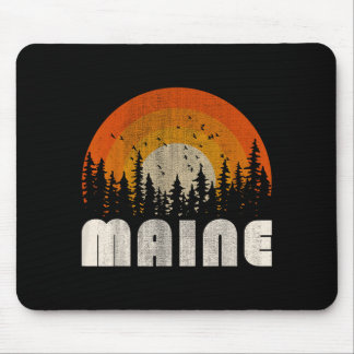 Maine - funny nature vintage hiking 60s 70s 80s mouse mat