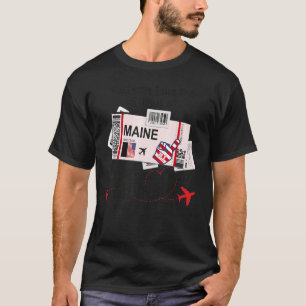 Maine Girl Maine Boarding Pass T-Shirt