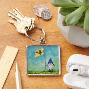 MAINE GNOME KEY RING