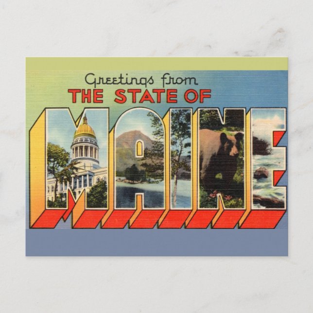 Maine Greeting Postcard (Front)