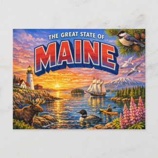 Maine Greetings Postcard