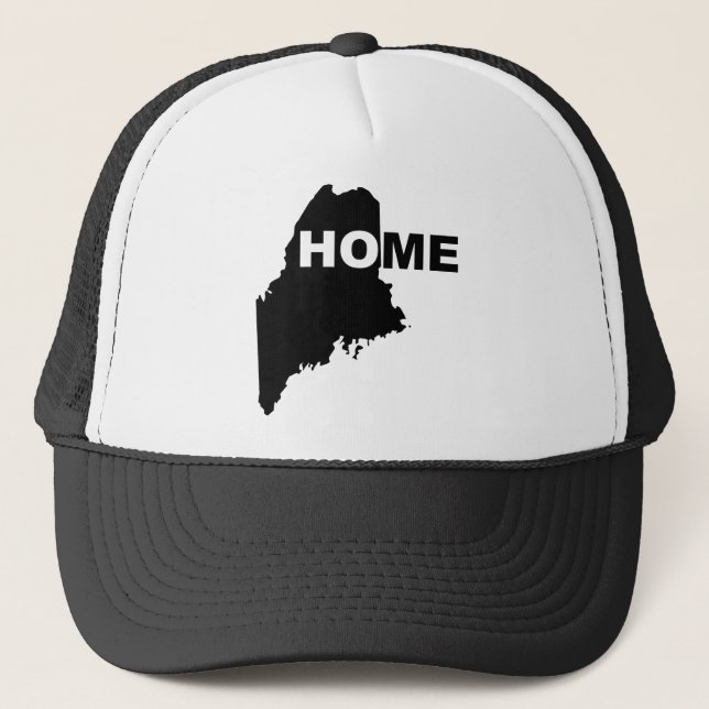 Maine Home Away From State Ball Cap Hat (Front)