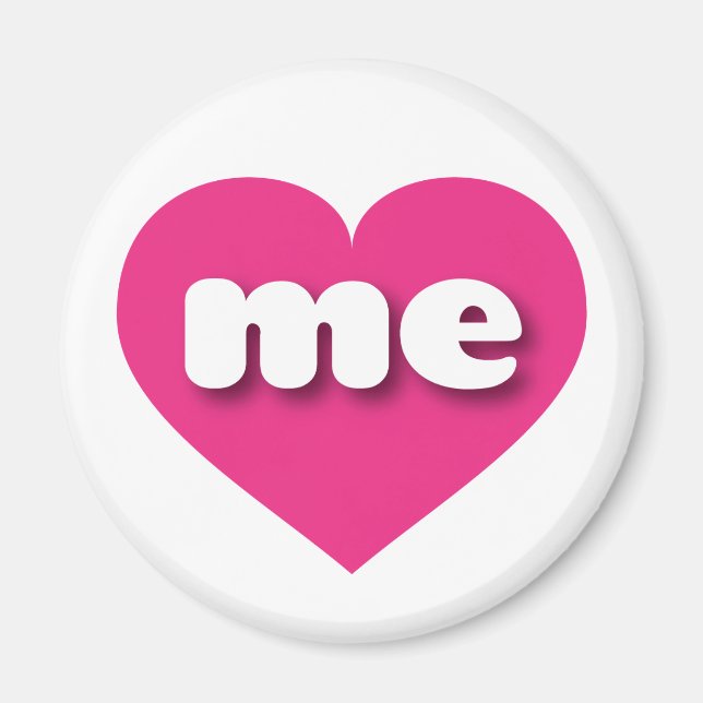 Maine hot pink heart - I love me Magnet (Front)