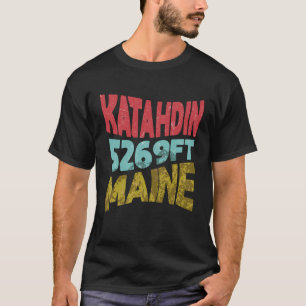 Maine Katahdin Hiking Climbing Retro T-Shirt