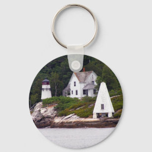 Maine Light House Key Ring