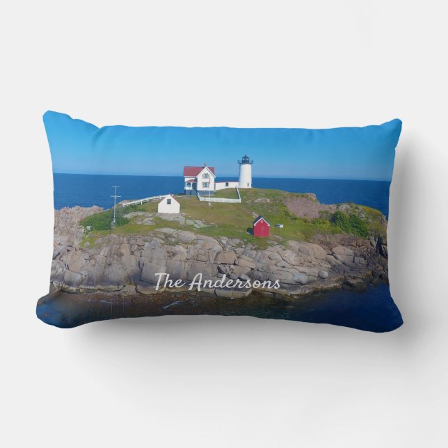 Maine Lighthouse Lumbar Cushion (Front)