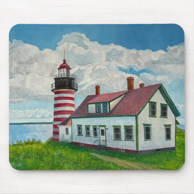 Maine Lighthouse Mouse Mat (Front)